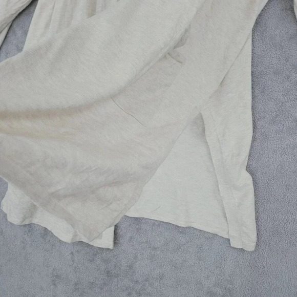 Pure Jill Womens Open Front Cardigan Long Sleeve Beige L Cotton/Nylon 21PT - Picture 7 of 8